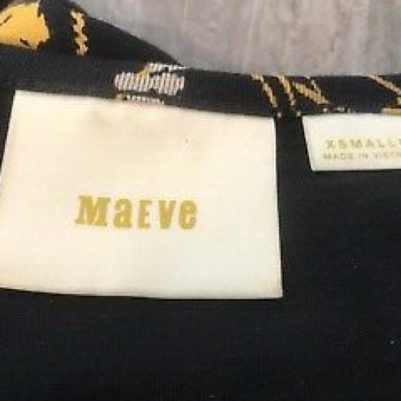 Anthro Maeve Black & Marigold Yellow Floral Swing Sundress Dress - Picture 6 of 16